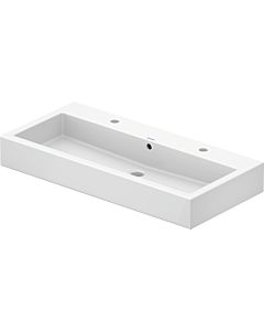 Duravit vasque Vero 100x47cm 04541000261 wondergliss blanc, sablé, avec 2 trous pour robinet
