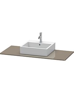 Duravit XSquare Konsole XS060F08989 120x55cm, mit 1 Ausschnitt, Flannel Grey hochglanz