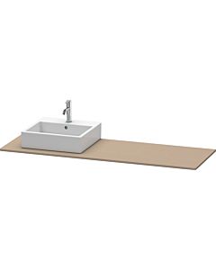 Duravit XSquare Konsole XS060HL7575 160x55cm, mit 1 Ausschnitt, links, Leinen