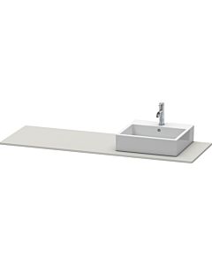 Duravit XSquare Konsole XS060HR0707 160x55cm, mit 1 Ausschnitt, rechts, Betongrau matt
