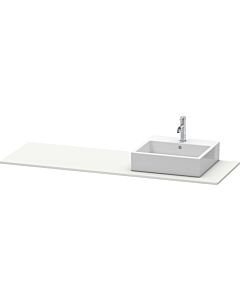 Duravit XSquare Konsole XS060HR3939 160x55cm, mit 1 Ausschnitt, rechts, Nordic weiß seidenmatt