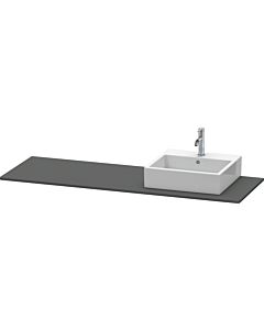 Duravit console XSquare XS060HR4949 160x55cm, avec découpe 2000 , droite, Graphit mat
