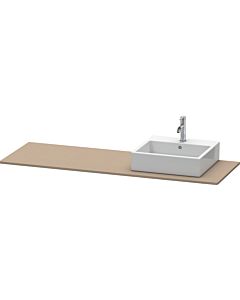 Duravit XSquare console XS060HR7575 160x55cm, with 2000 cutout, right, Leinen