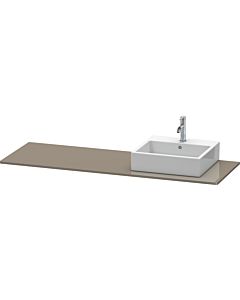 Duravit console XSquare XS060HR8989 160x55cm, avec découpe 2000 , droite, Flannel Grey hochglanz
