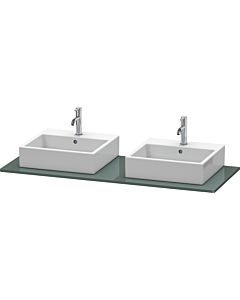Duravit Console XSquare XS063GB3838 140x55cm, avec deux découpes, gris brillant Dolomiti