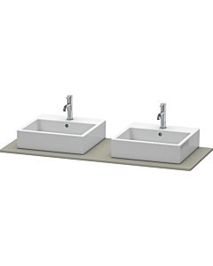 Duravit XSquare Konsole XS063GB9292 140x55cm, mit zwei Ausschnitten, Steingrau seidenmatt