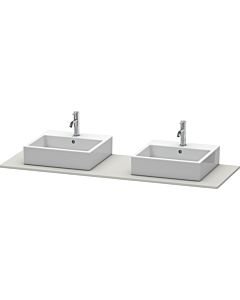 Duravit XSquare Konsole XS063HB0707 160x55cm, mit zwei Ausschnitten, Betongrau matt