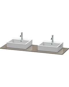Duravit XSquare console XS063HB8989 160x55cm, with two cutouts, Flannel Grey hochglanz