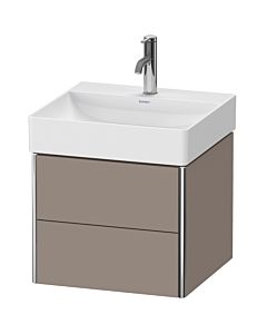 Duravit XSquare Meuble sous lavabo XS416004343 48,4x39,7x46cm, 2 tiroirs, mat en basalte