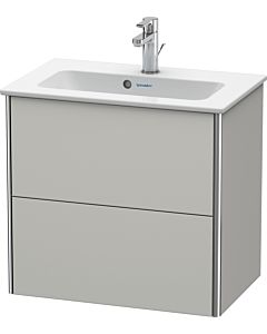 Duravit XSquare Waschtisch-Unterschrank XS416500707 61x56x38,8cm, 2 Schubkästen, Betongrau matt