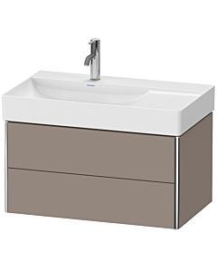 Duravit XSquare Meuble sous lavabo XS416804343 78,4x39,7x46cm, 2 tiroirs, mat en basalte
