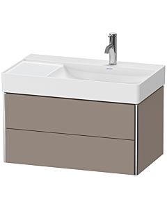 Duravit XSquare Meuble sous lavabo XS416904343 78,4x39,7x46cm, 2 tiroirs, mat en basalte