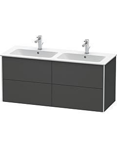 Duravit Meuble sous Duravit XSquare XS417504949 128x56x47,8cm, 4 tiroirs, graphite mat