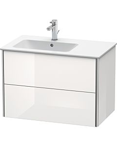 Duravit Meuble sous Duravit XSquare XS417602222 81x56x47,8cm, 2 tiroirs, bassin à gauche, blanc en brillant