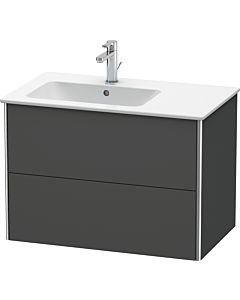 Duravit Meuble sous Duravit XSquare XS417604949 81x56x47,8cm, 2 tiroirs, lavabo à gauche, graphite mat