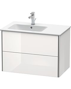 Duravit XSquare Waschtisch-Unterschrank XS417608585 81x56x47,8cm, 2 Schubkästen, Becken links, weiß hochglanz