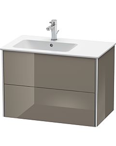Duravit XSquare Waschtisch-Unterschrank XS417608989 81x56x47,8cm, 2 Schubkästen, Becken links, Flannel Grey hochglanz