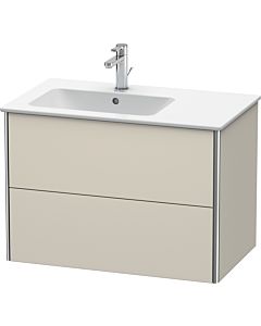 Duravit Meuble sous Duravit XSquare XS417609191 81x56x47,8cm, 2 tiroirs, lavabo à gauche, taupe
