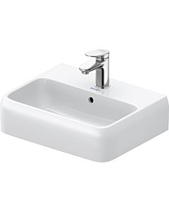Duravit Collection One hand basin 0746452000 45x35cm, with tap hole, overflow, tap platform, white high gloss HygieneGlaze