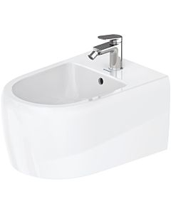 Duravit Collection One Wall Bidet 2263150000 38.5x57cm, with tap hole, overflow, tap hole platform, white high gloss