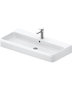 Duravit Collection One Aufsatz-Waschtisch 2382100027 100 x 47 cm, weiß Hochglanz, mit Hahnloch, Überlauf, Hahnlochbank, geschliffen