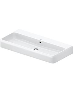 Duravit Collection One washbasin 2382102060 100 x 47 cm, white high gloss HygieneGlaze, without tap hole, with overflow, tap hole platform