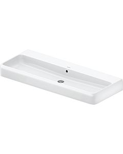Duravit Qatego countertop washbasin 2382122028 120 x 47 cm, white high-gloss HygieneGlaze, without tap hole, with overflow, tap hole bench, ground