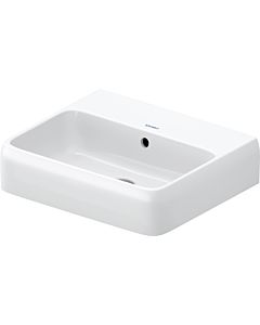 Lavabo Duravit Collection One 2382502060 50 x 42 cm, blanc brillant HygieneGlaze, sans perçage pour robinetterie, avec trop-plein, plateforme pour perçage.