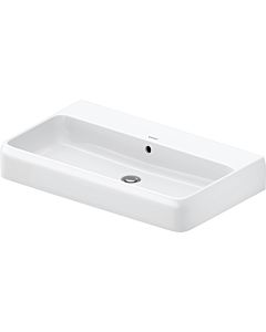 Duravit Collection One washbasin 2382802060 80 x 47 cm, white high gloss HygieneGlaze, without tap hole, with overflow, tap hole platform