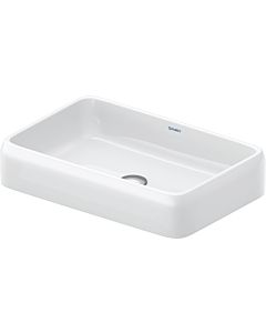 Vasque à poser Duravit Collection One 2383602079 60x40cm, sans trou de robinetterie, trop-plein, platelage pour trou de robinetterie, finition blanc brillant HygieneGlaze