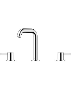 Duravit Circle 3-Loch-Waschtischarmatur CE1060005010 Ausladung 140mm, ohne Zugstange Ablaufgarnitur, chrom