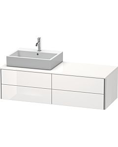 Duravit XSquare Meuble sous lavabo XS4913L2222 140x40x54,8cm, 4 tiroirs, gauche, blanc très brillant