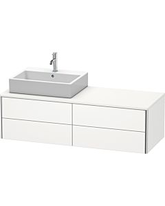 Duravit XSquare Meuble sous lavabo XS4913L3636 140x40x54,8cm, 4 tiroirs, gauche, blanc mat