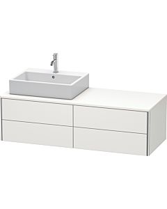 Duravit XSquare Meuble sous lavabo XS4913L3939 140x40x54,8cm, 4 tiroirs, gauche, Nordic weiß mat