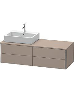 Duravit XSquare Meuble sous lavabo XS4913L4343 140x40x54,8cm, 4 tiroirs, gauche, basalte mat