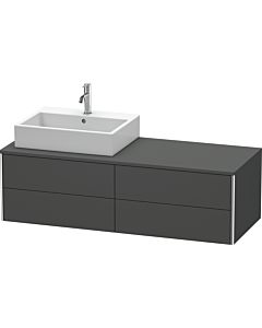 Duravit XSquare Meuble sous lavabo XS4913L4949 140x40x54,8cm, 4 tiroirs, gauche, en graphite mat