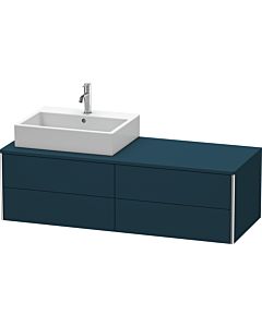 Duravit XSquare Waschtisch-Unterschrank XS4913L9898 140x40x54,8cm, 4 Schubkästen, links, Nachtblau seidenmatt