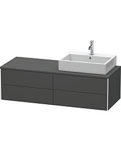 Duravit XSquare XS4913R4949 140x40x54,8cm, 4 tiroirs, droit, Graphit mat