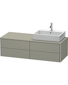 Duravit XSquare Waschtisch-Unterschrank XS4913R9292 140x40x54,8cm, 4 Schubkästen, rechts, Steingrau seidenmatt