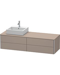 Duravit XSquare Meuble sous lavabo XS4914L4343 160x40x54,8cm, 4 tiroirs, gauche, basalte mat