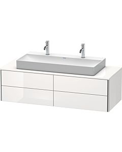 Duravit XSquare Meuble sous lavabo XS4915M2222 140 x 40 x 54,8 cm, 4 tiroirs, blanc très brillant