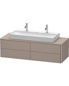 Duravit XSquare Meuble sous lavabo XS4915M4343 140x40x54,8cm, 4 tiroirs, mat en basalte