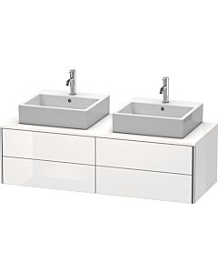 Duravit XSquare Meuble sous lavabo XS4916B2222 140x40x54,8cm, 4 tiroirs, double face, blanc très brillant