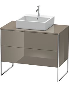 Duravit XSquare Waschtisch-Unterschrank XS492108989 100x53,8x54,8cm, 2 Auszüge, Flannel Grey hochglanz