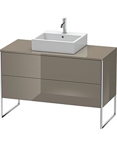 Duravit XSquare Waschtisch-Unterschrank XS492208989 120x53,8x54,8cm, 2 Auszüge, Flannel Grey hochglanz