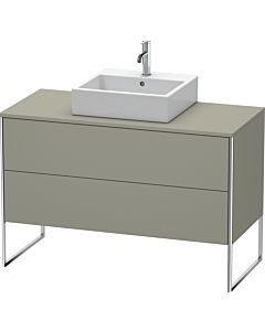 Duravit XSquare Waschtisch-Unterschrank XS492209292 120x53,8x54,8cm, 2 Auszüge, Steingrau seidenmatt
