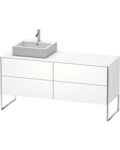 Duravit XSquare Meuble sous lavabo XS4924L1818 160x53,8x54,8cm, 4 tiroirs, gauche, tapis blanc