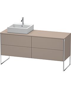Duravit XSquare Meuble sous lavabo XS4924L4343 160x53,8x54,8cm, 4 tiroirs, gauche, basalte mat