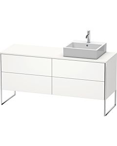 Duravit XSquare Waschtisch-Unterschrank XS4924R3636 160x53,8x54,8cm, 4 Auszüge, rechts, weiß seidenmatt