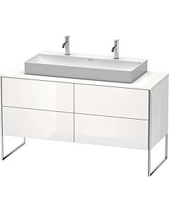 Duravit XSquare Meuble sous lavabo XS4925M2222 140x53,8x54,8cm, 4 tiroirs, blanc très brillant